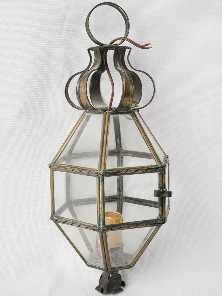 Faceted glass lantern