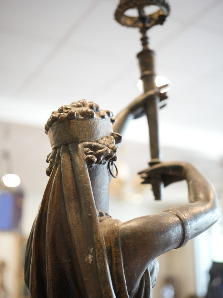 Late 19th Century French Cast-Iron Orientalist Figural Floor Lamp - 78¾" x 13¾"