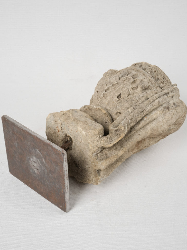 Commemorative Salvaged French Stone Urn Relief