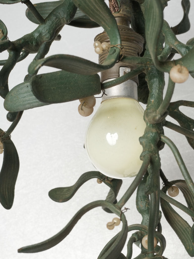 Delightful, rustic mistletoe ceiling light