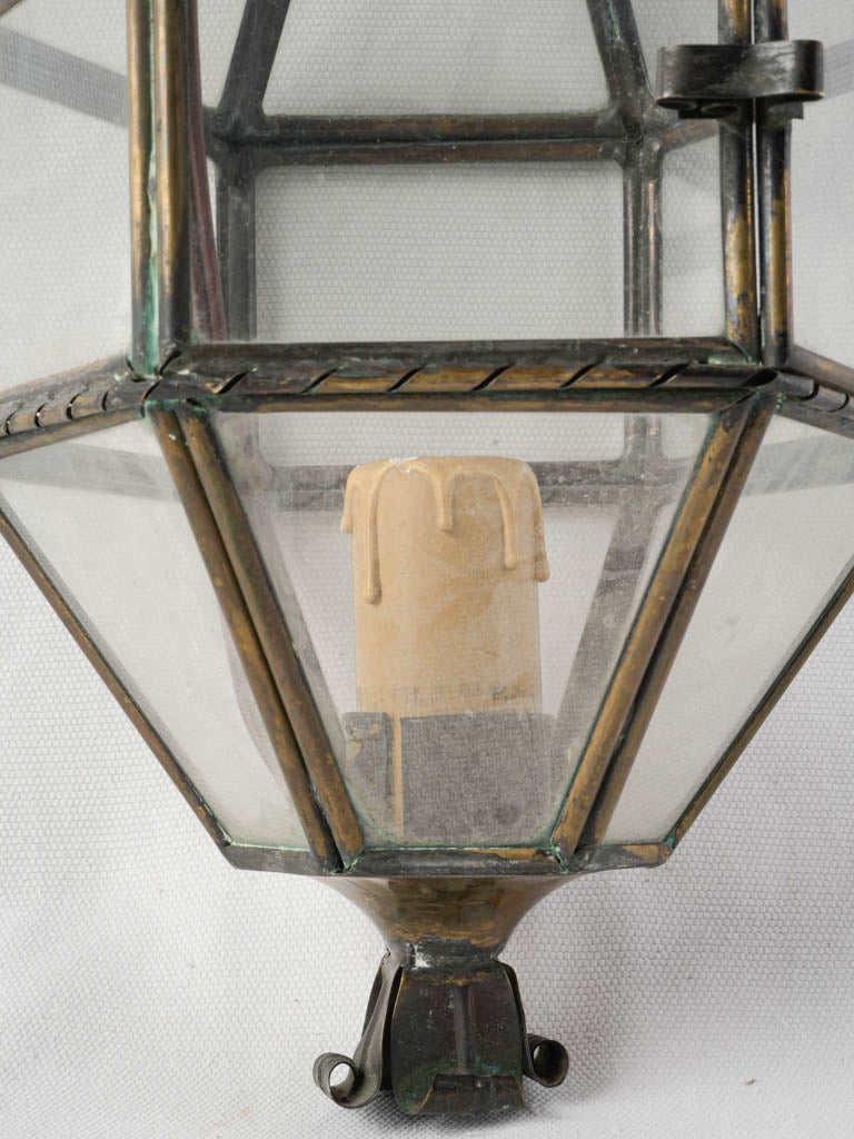 Patinated antique lamp