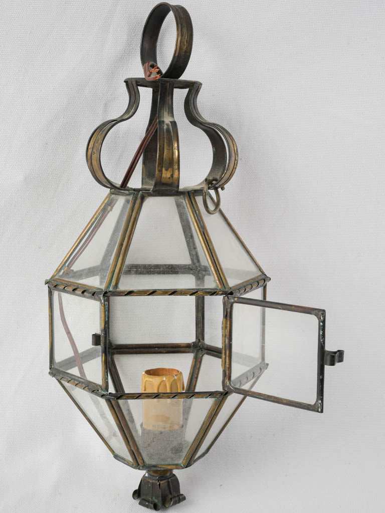 Elegant bronze lantern