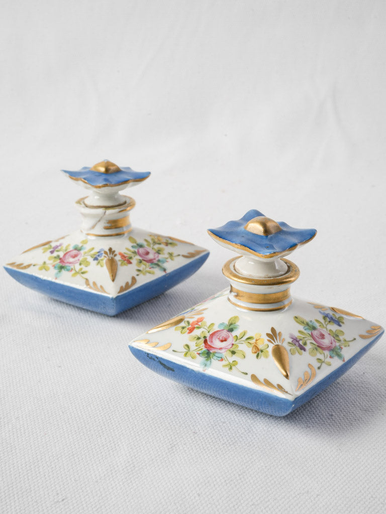 Elegant floral motif decorative bottles
