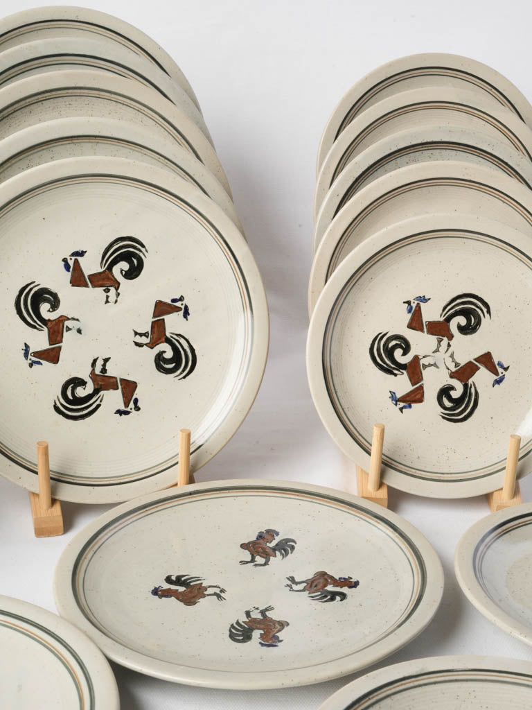 French antique stoneware dinner set