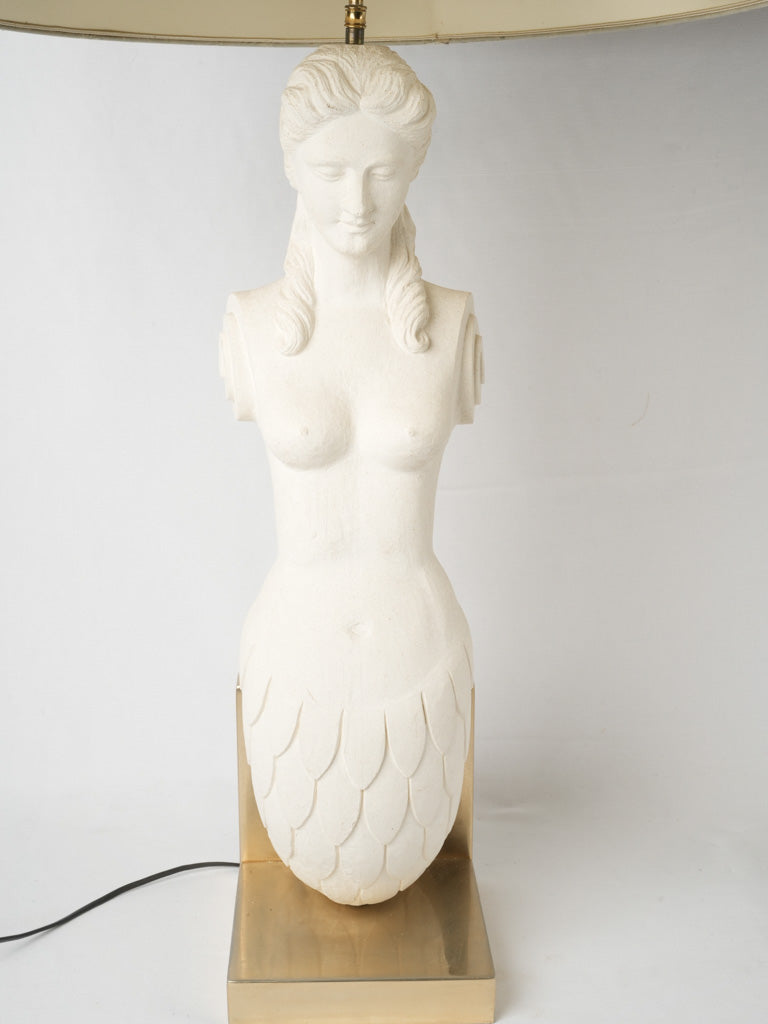 Captivating vintage French sculptural stone lamps