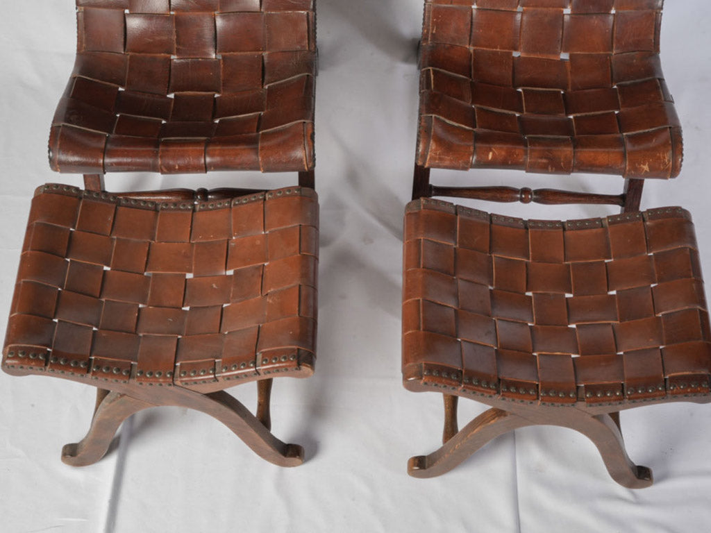 Rustic elegant wooden lounge chairs