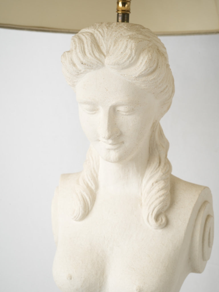 Lovely vintage French mermaid stone table lamps