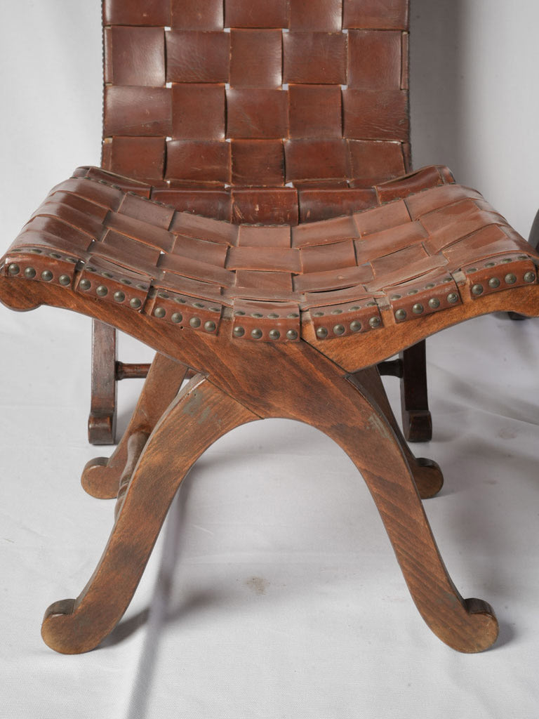 Turned stretcher detailed ottomans