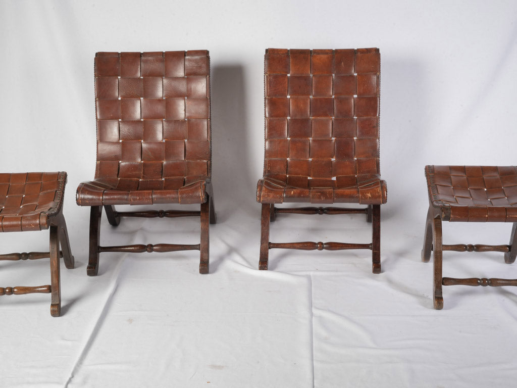 Classic Pierre Lottier ottoman set