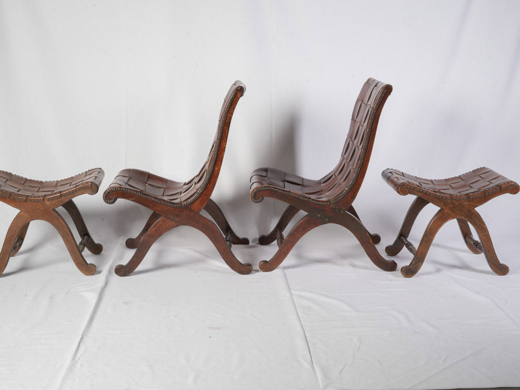 Deep tone vintage leather chairs