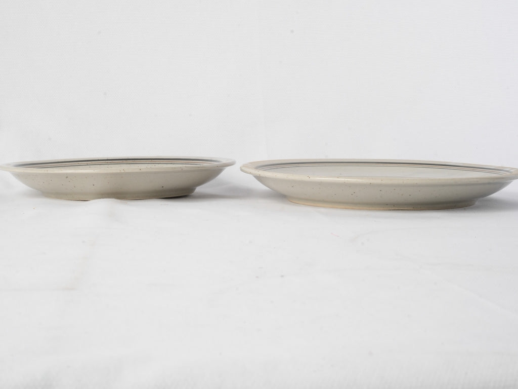 Authentic French stoneware dining plates