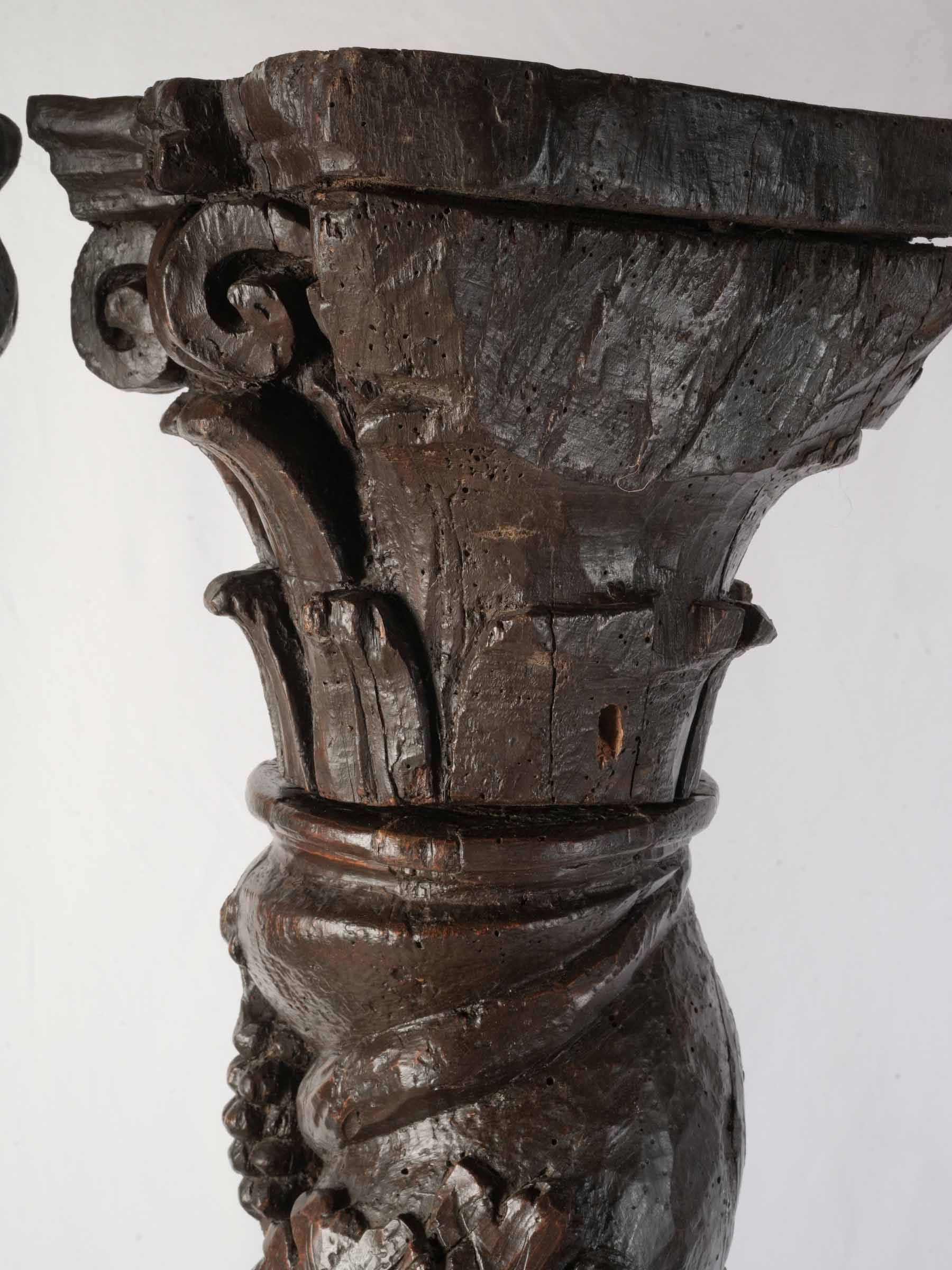 Elegant old-world church columns