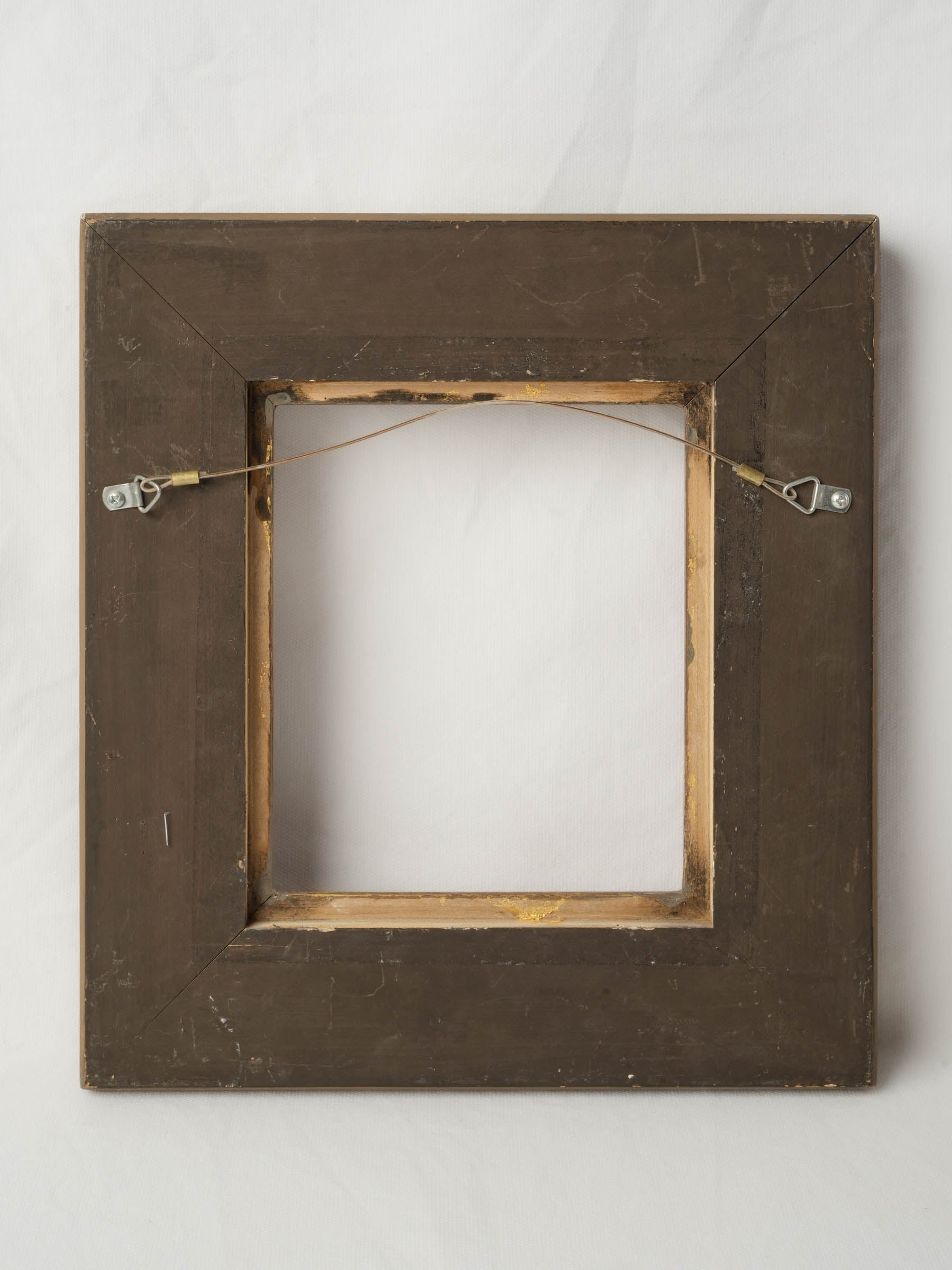 Small Renaissance-Style Frame w/ Muted Gilding, Italy, 20th Century - 13¾" x 13"