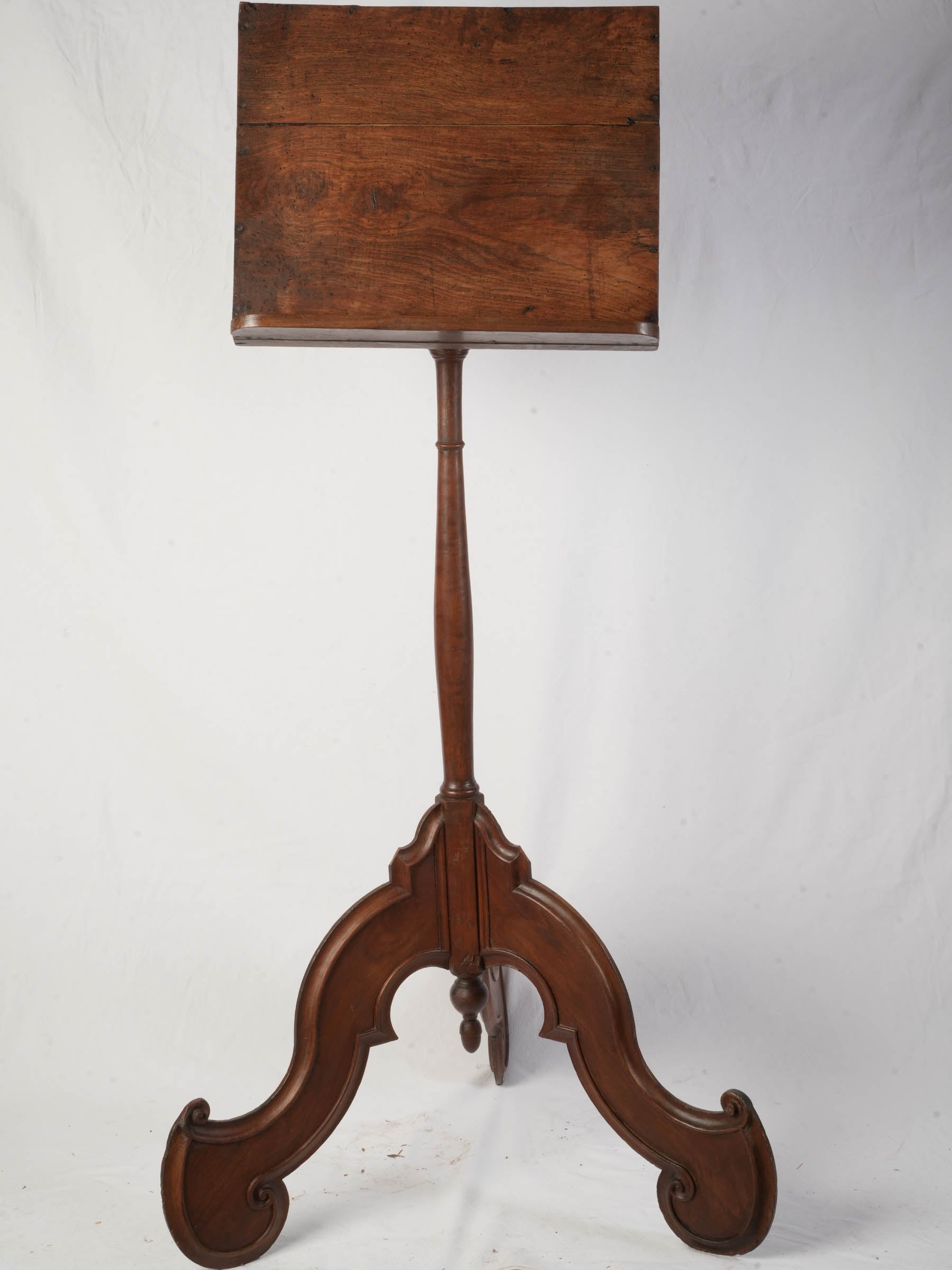Sculptural walnut oak reading stand