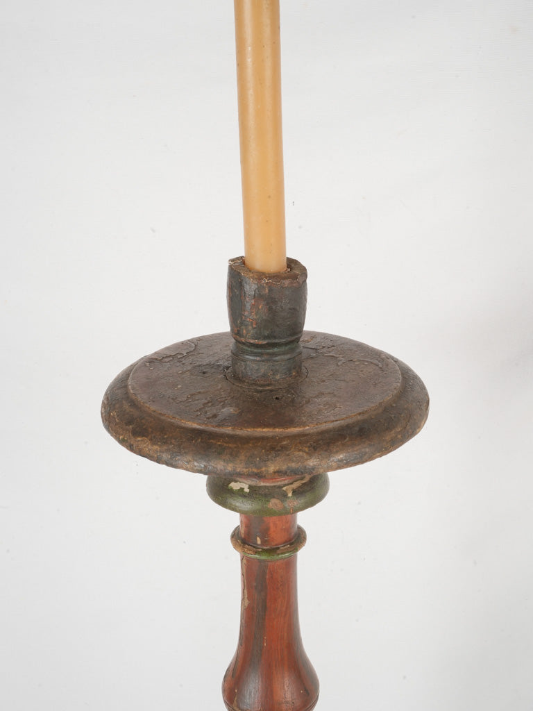 Rustic ecclesiastical tripod candlestick
