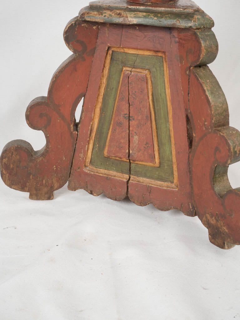 Classic ornate wooden candlestick