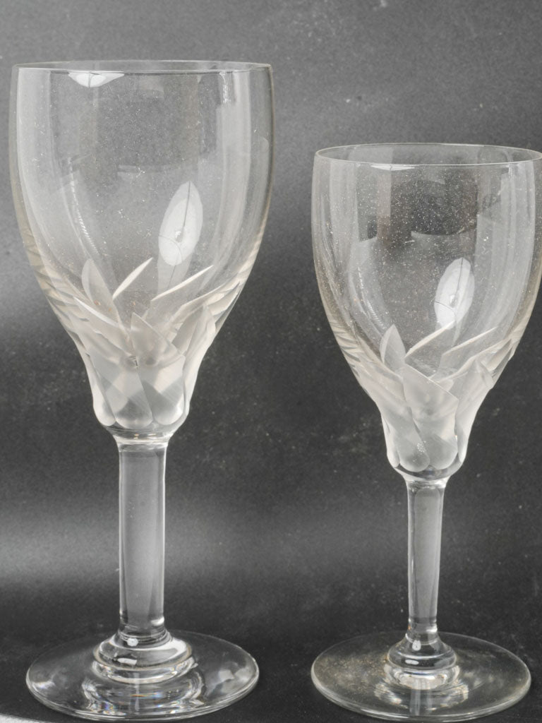 Elegant retro wine and waterware