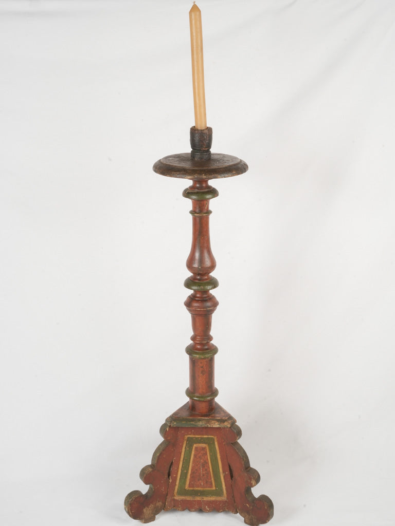 Timeworn baroque-style candleholder