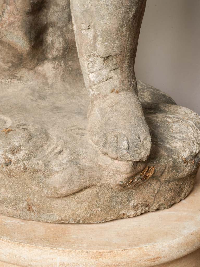 Important French Late 18th Century Rococo Limestone Garden Cupid - 38½"
