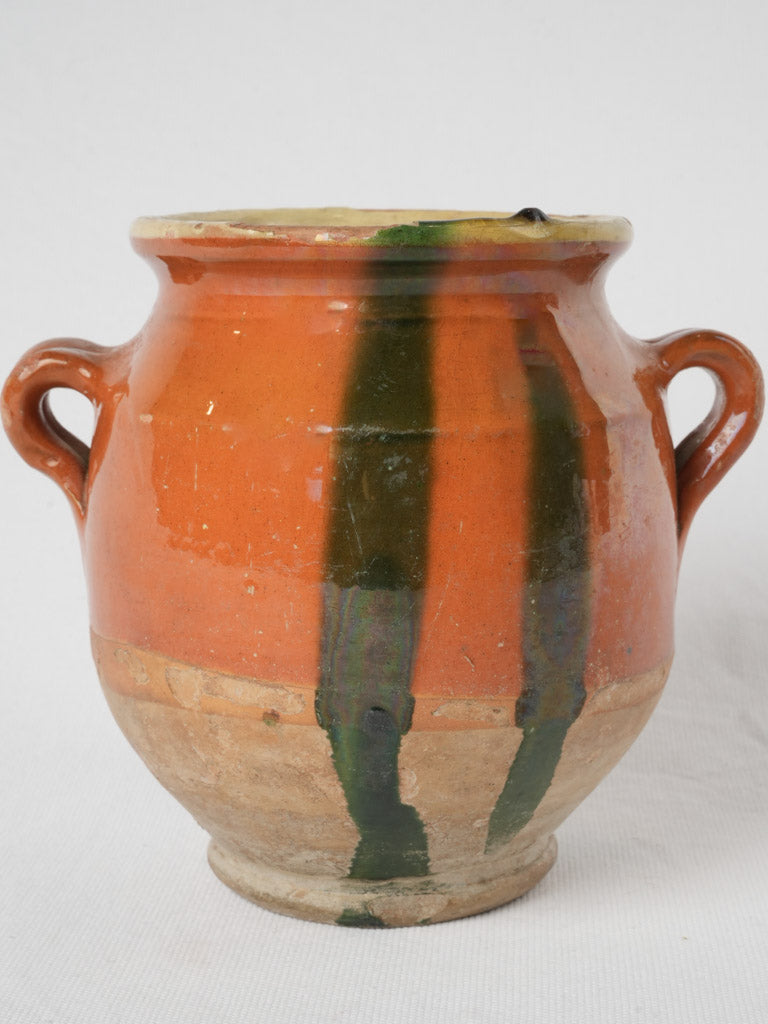 Antique French terracotta confit pot