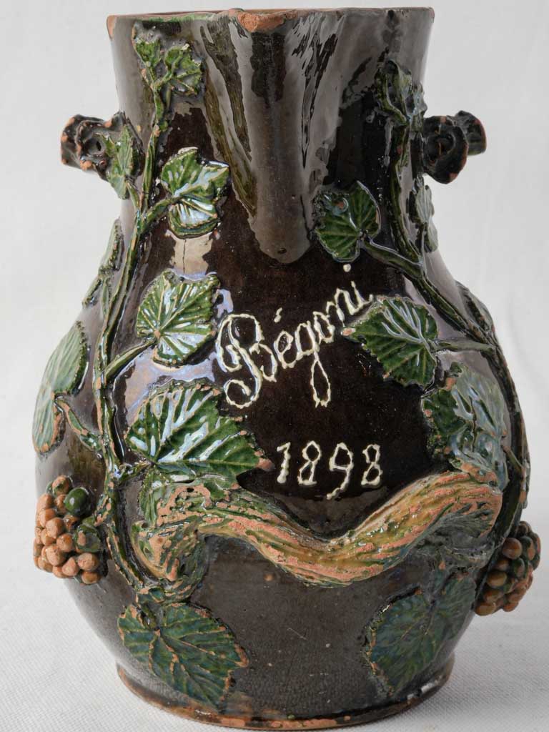 Ornate Savoyard grapevine jug