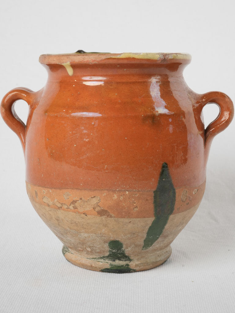 Aged terracotta French pottery crock