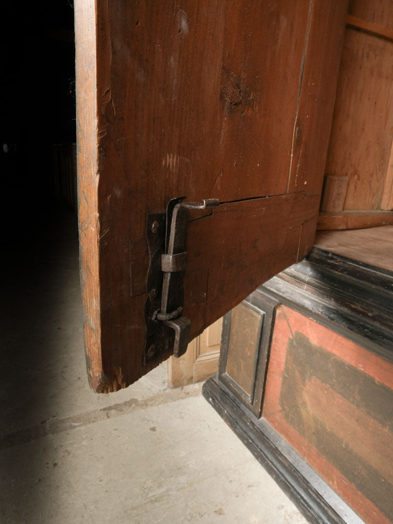 Elegant worn Holland pine cabinet