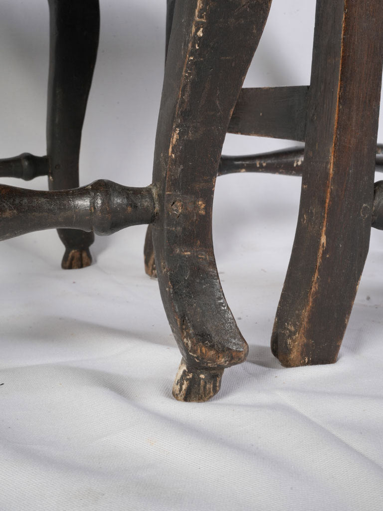 Pair Of Late 18th Century Swedish Gustavian Chairs W/ Original Leather - 37½"