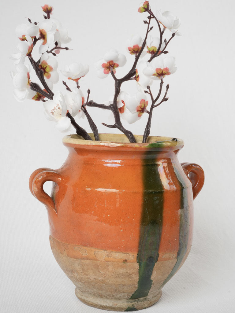 Handmade marron glazed pottery vessel