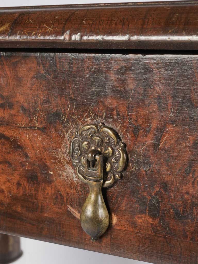 Distinctive walnut burl writing table