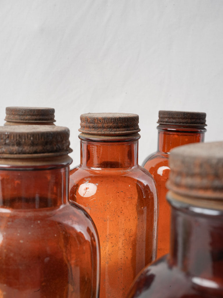 Timeless amber hue pharmacy jar