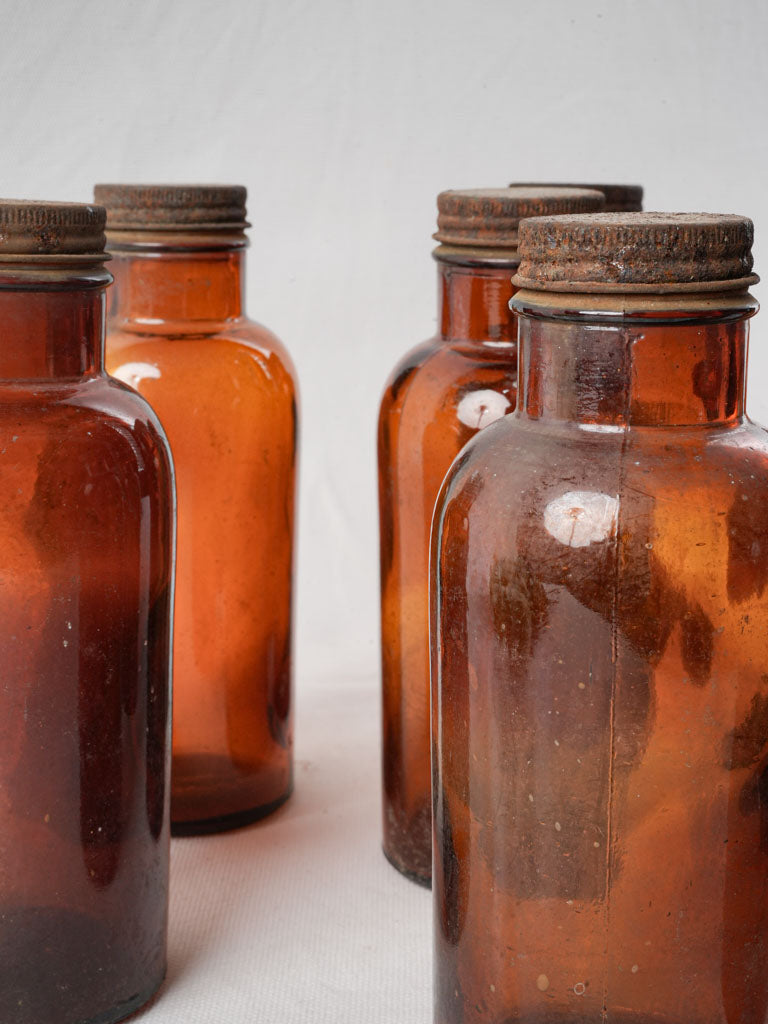 Classic aged glass chemist jar