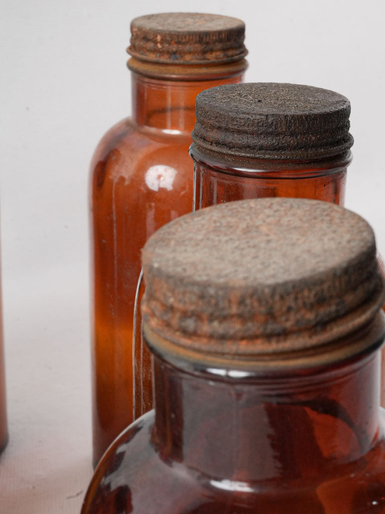 Evocative historical amber bottle