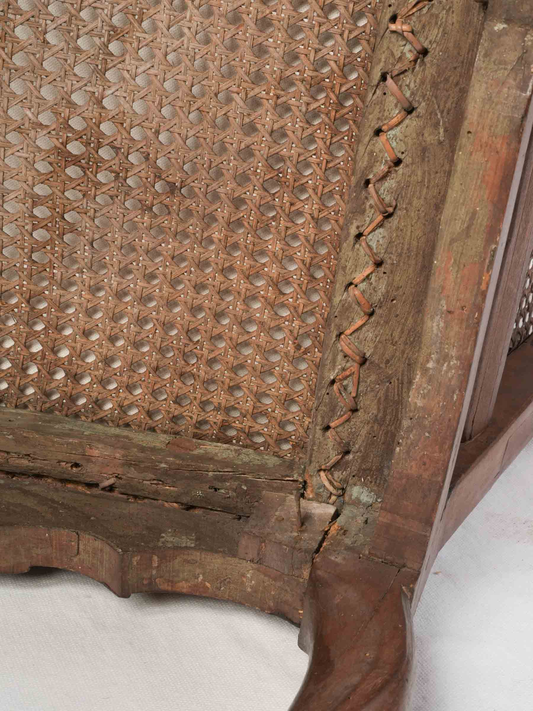 Near Pair of Early 18th Century Régence Caned Armchairs - 37¾" x 25½"