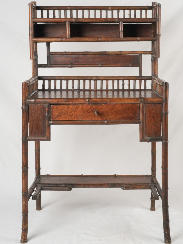 Charming, patina-rich bamboo desk