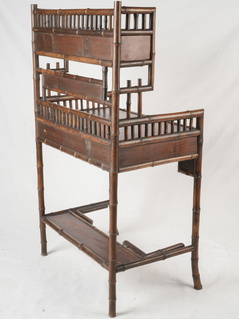 Slender framed antique vanity