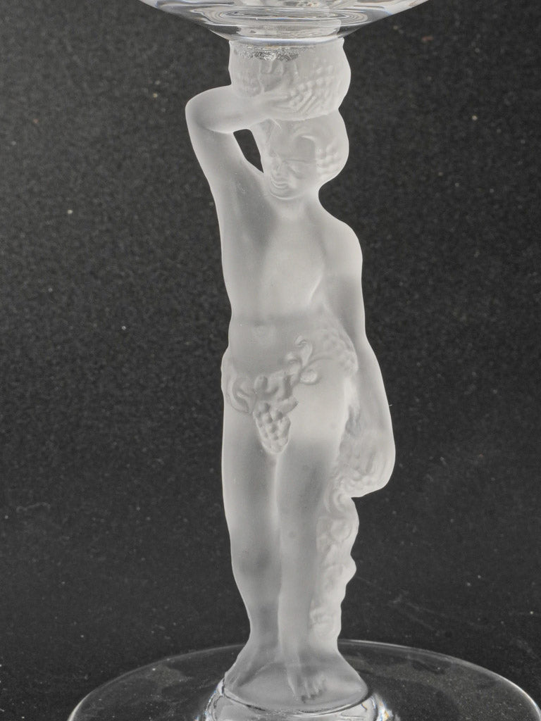 Clear crystal figural goblets