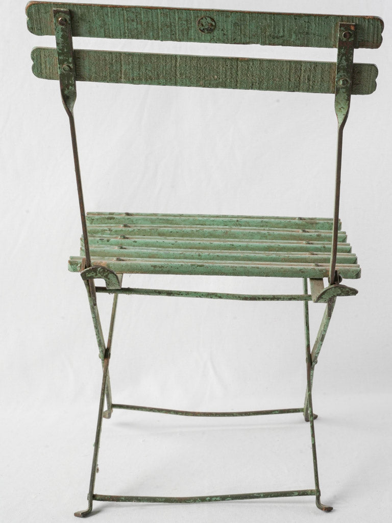 Weathered elegant green patina chair