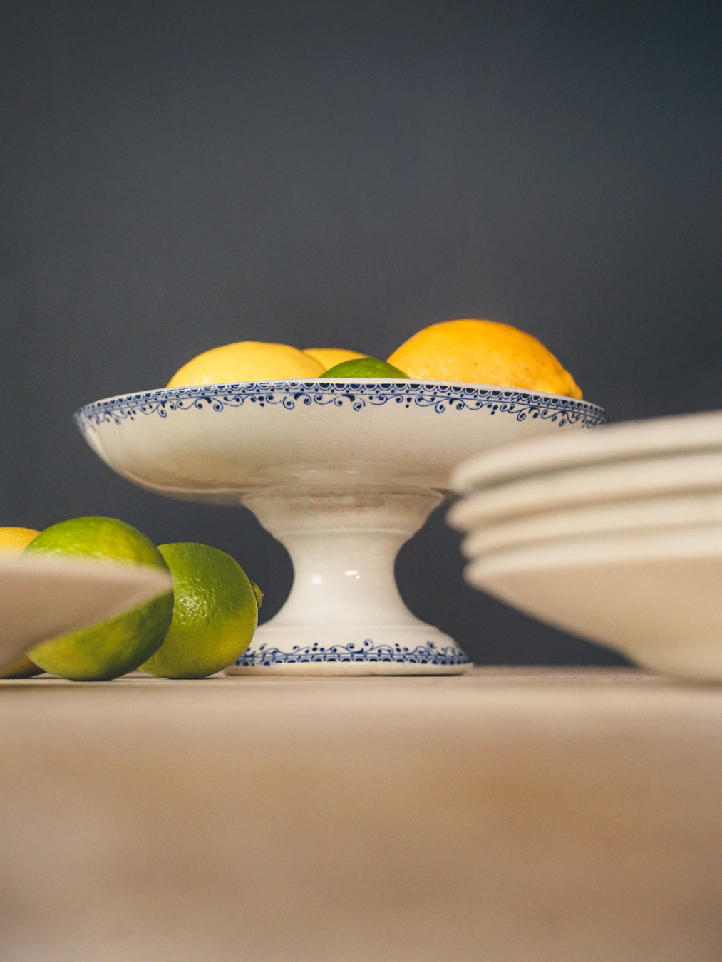 Elegant footed serving plate