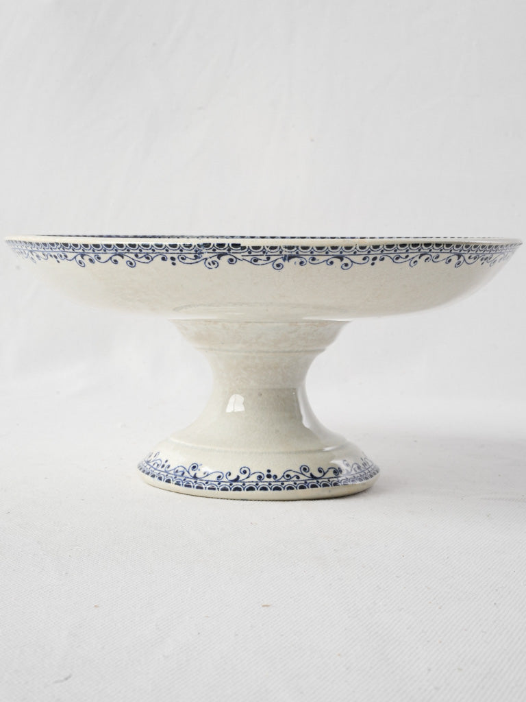 Delicate blue-patterned platter