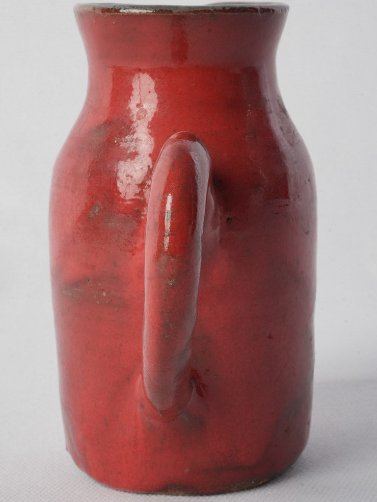 Sculptural vintage red vase