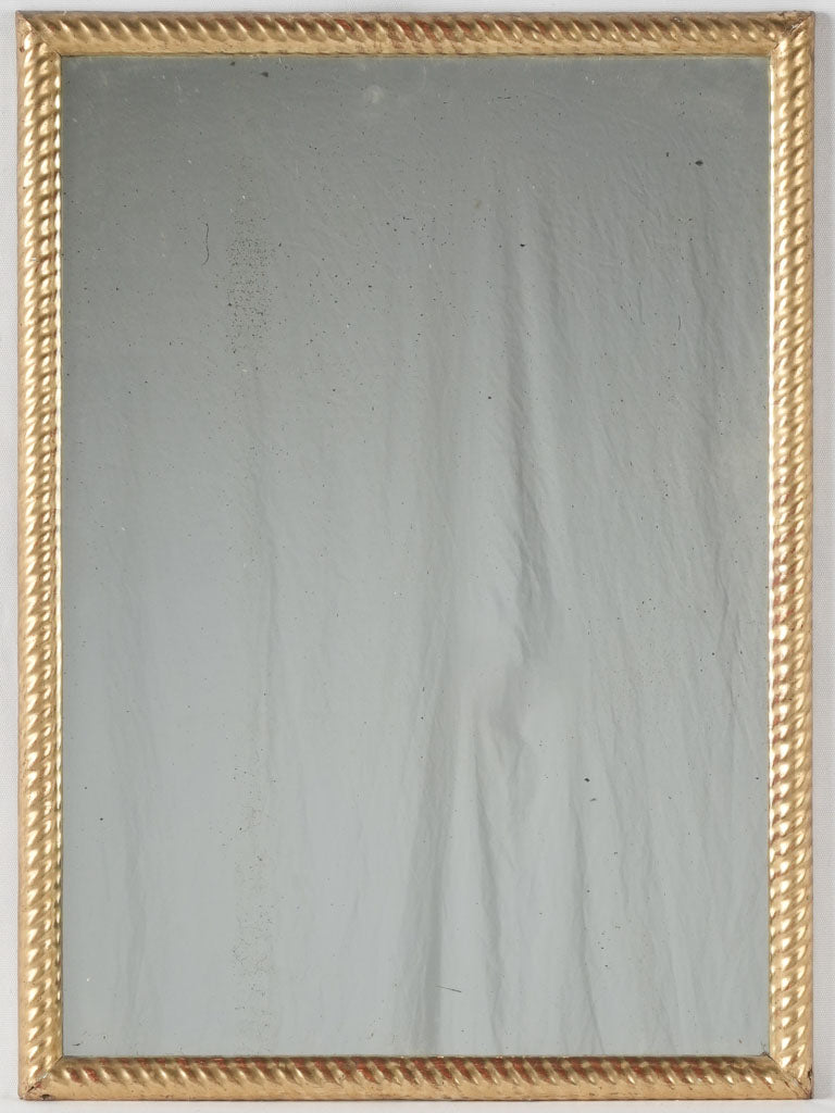 Gilded, antique, ribbed mercury mirror