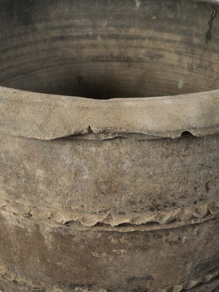 Monumental 18th Century Spanish Black Clay Jar - 22½"