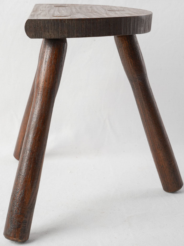 Subtly curved rustic seat