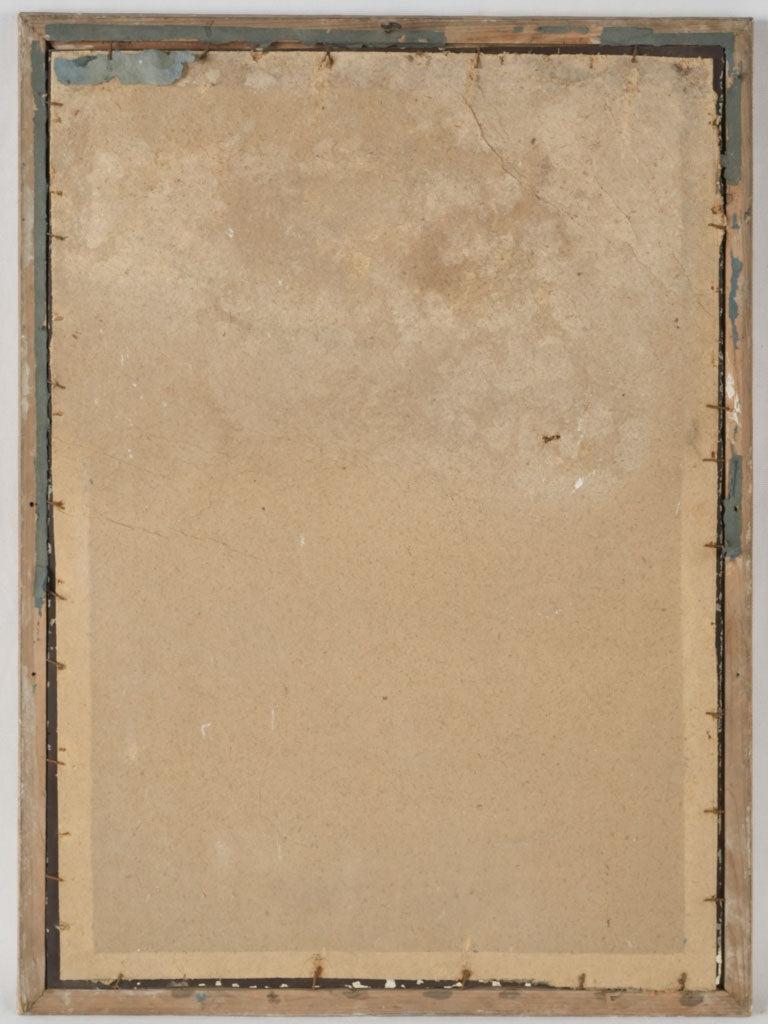 Elegant, aged, ribbed mercury mirror