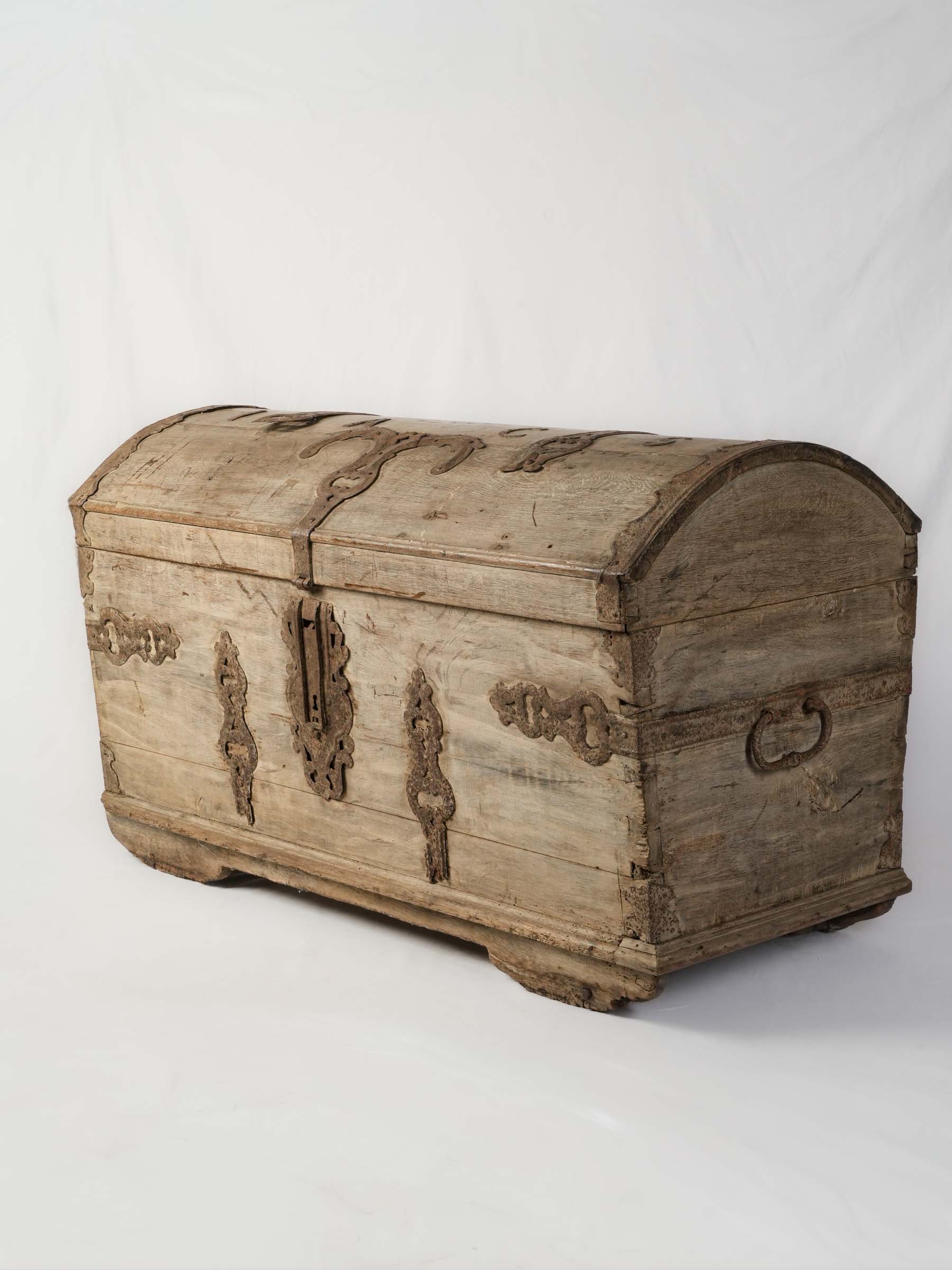 Weathered oak marine chest