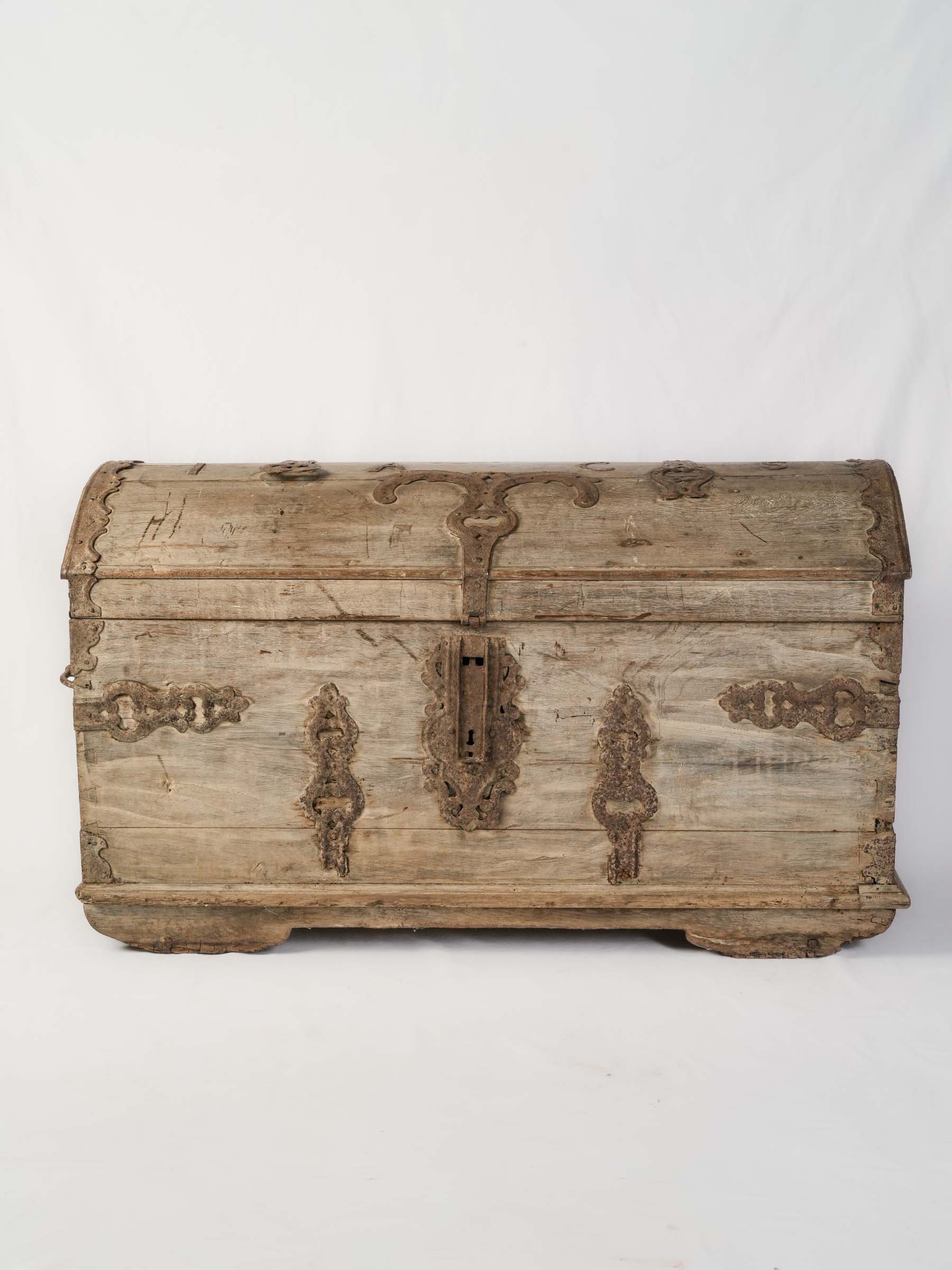 Sculptural French chest with ironwork