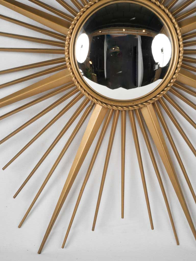 Aged French metal sunburst wall decor