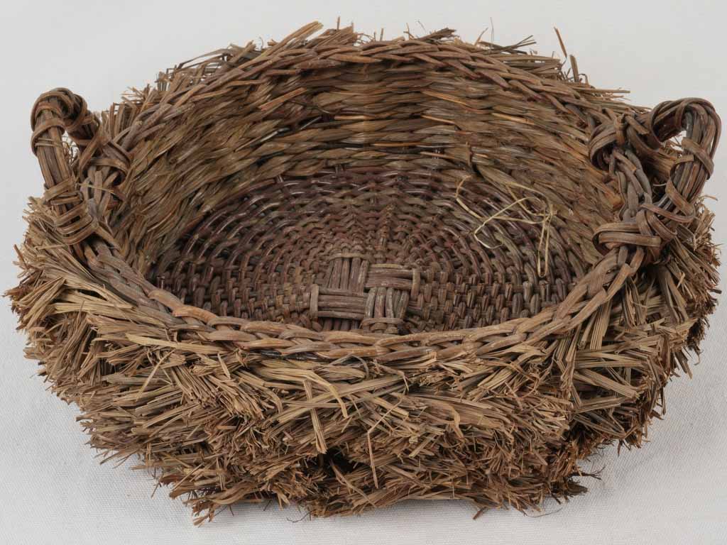 Charming straw fruit basket