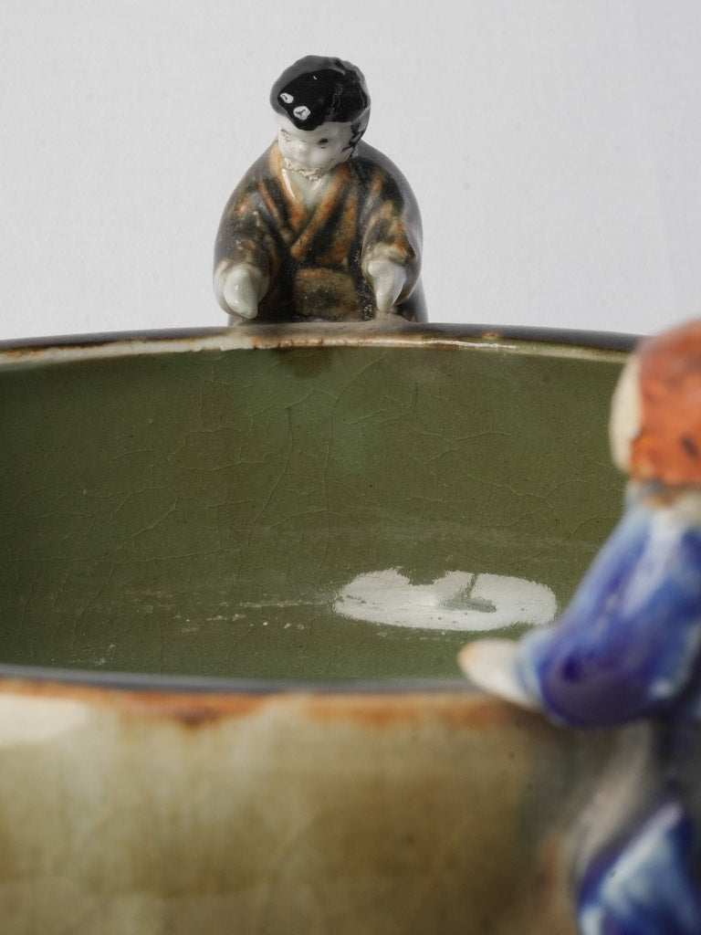 Historic glazed ceramic accent piece